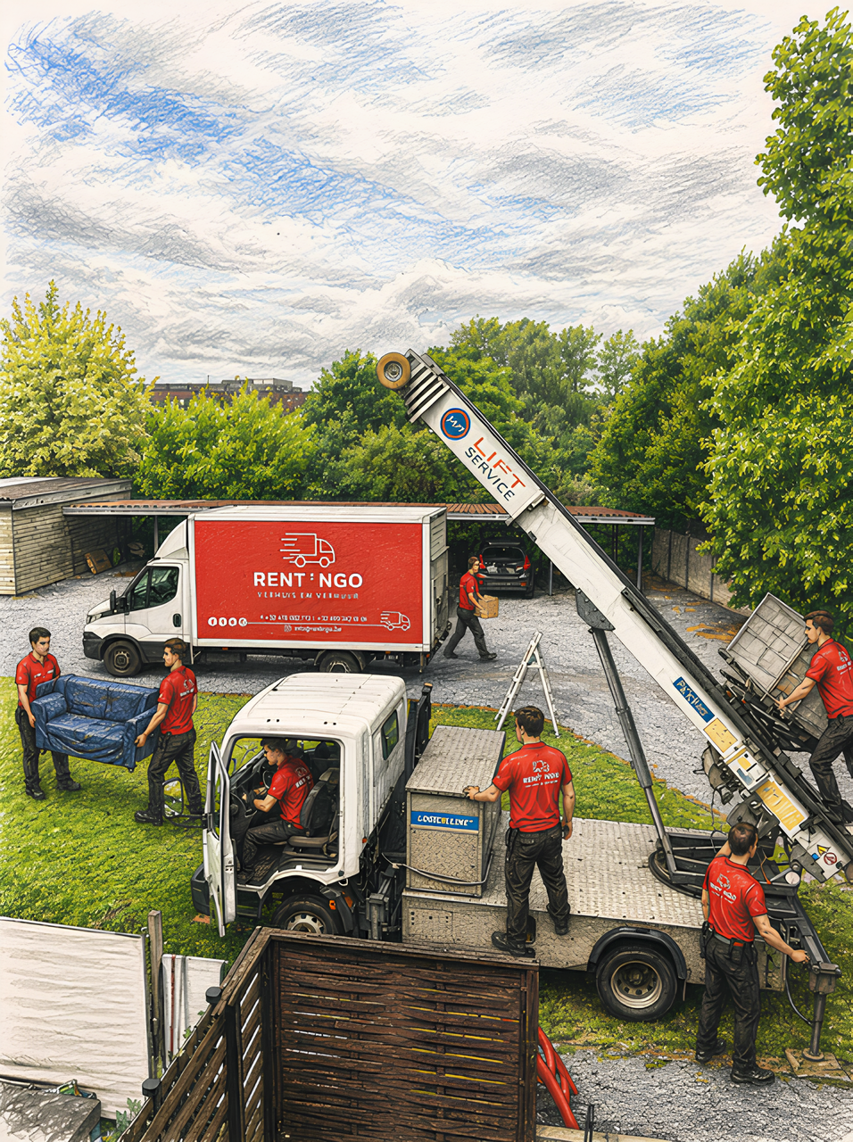 RENT'NGO team aan het werk